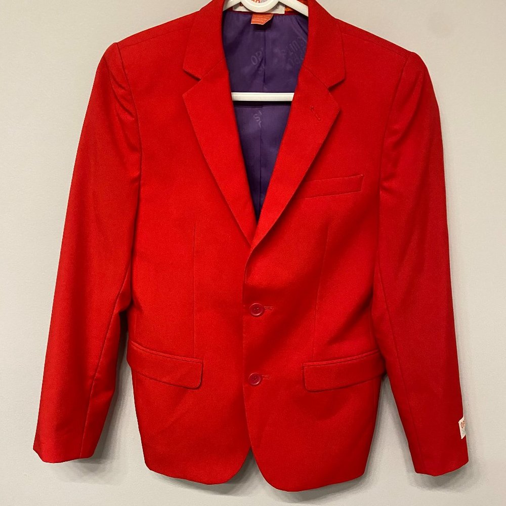 Boys Red Suit Blazer